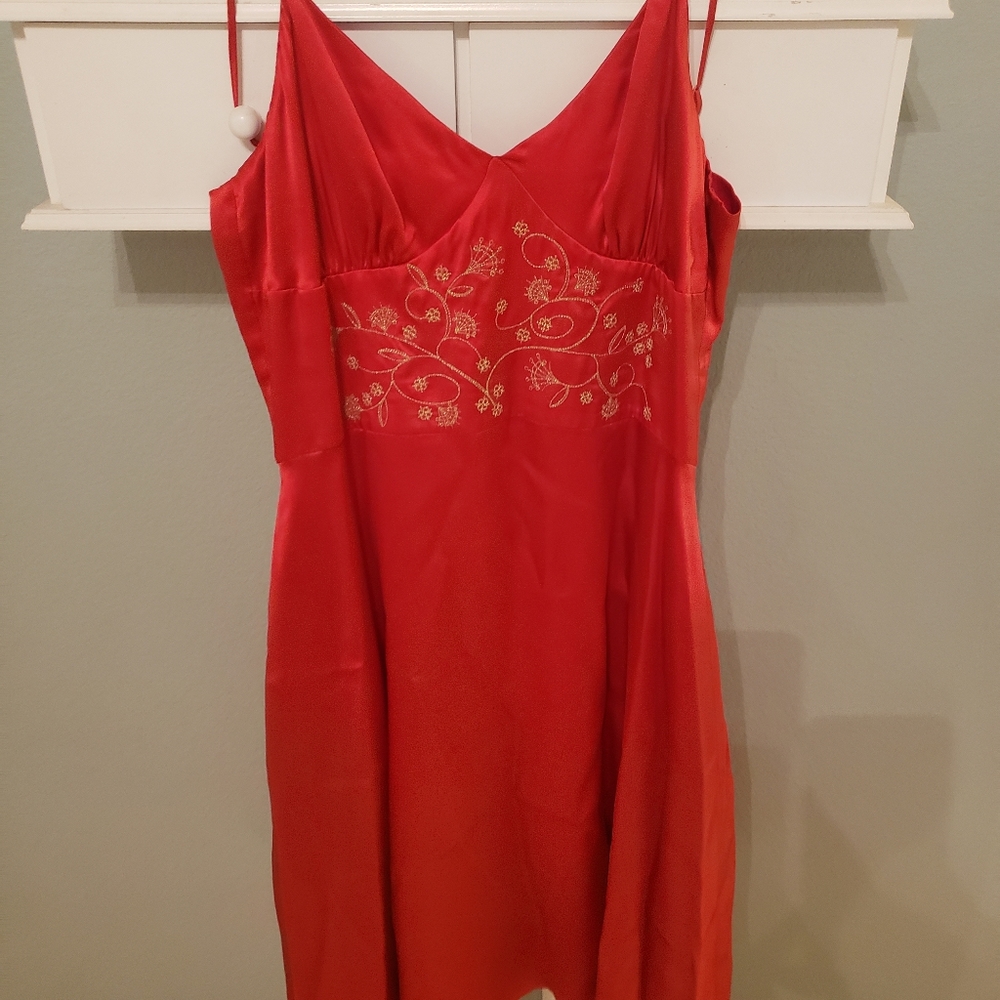 Beautiful Red Silk Dress - image 2